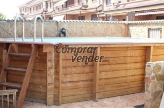 PISCINA DE MADERA MACIZA 550X330X130