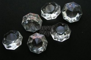 100 Octógonos de 14 mm. cristal italiano para lámparas