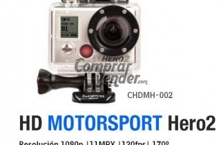 GoPro HD MOTORSPORT Hero2 Resolución 1080p / 11MPX / 120fps / 170º Incluye Anclajes planos para VEHICULOS Entregas en toda España, varias unidades en stock