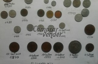 venta de monedas antiguas del año1330, 1820, 1900,1940, 1980, de bronce plata.........